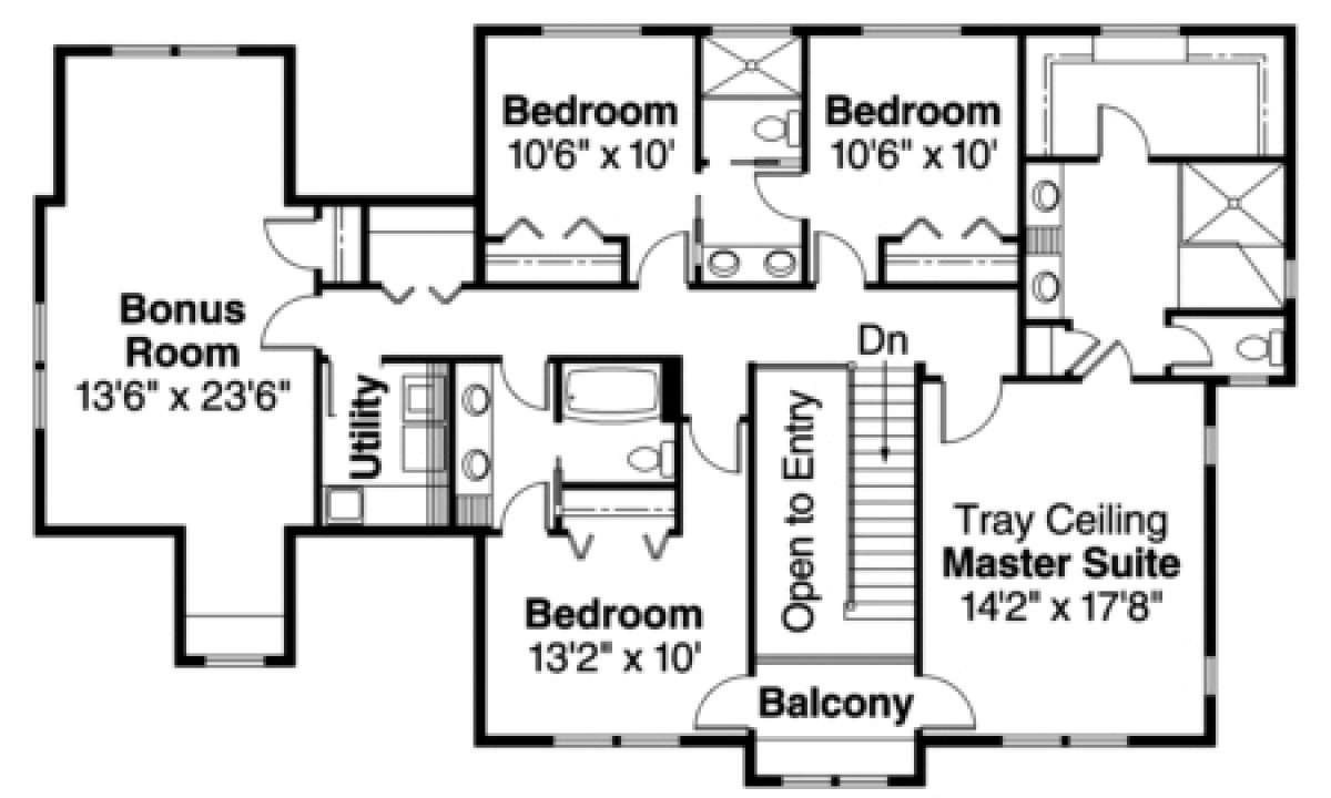 Floorplan 2 for House Plan #035-00320