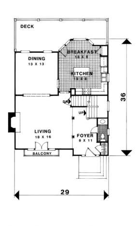 First Floor for House Plan #036-00076