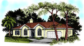 Ranch House Plan #036-00078 Elevation Photo