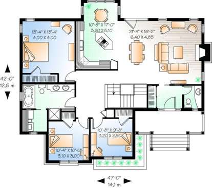 Floorplan1 for House Plan #034-00609