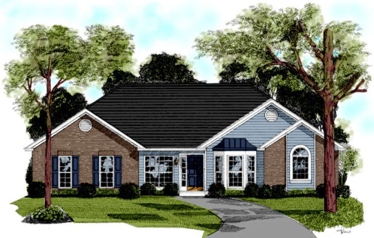 Traditional House Plan #036-00079 Elevation Photo