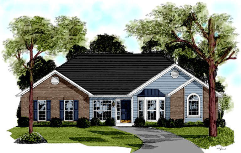 Traditional Plan: 2,022 Square Feet, 3 Bedrooms, 2 Bathrooms - 036-00079