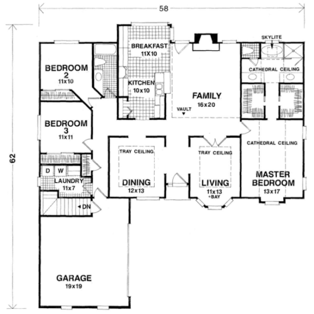 Floorplan for House Plan #036-00079