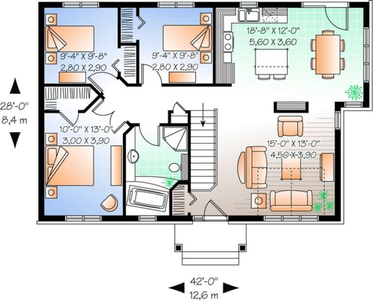 House Plan House Plan #10555 Drawing 1