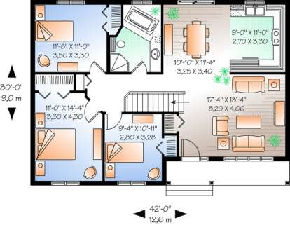 Floorplan1 for House Plan #034-00617