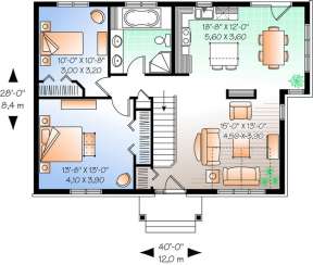 Floorplan 1 for House Plan #034-00625