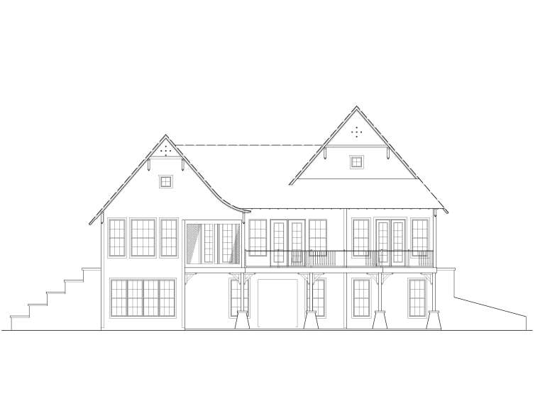 Lake Front House Plan #699-00027 Elevation Photo