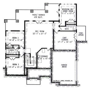 Floorplan 1 for House Plan #699-00027