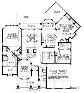 Floorplan 1 for House Plan #699-00030
