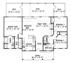 Floorplan 1 for House Plan #699-00033