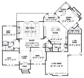 Floorplan 1 for House Plan #699-00034