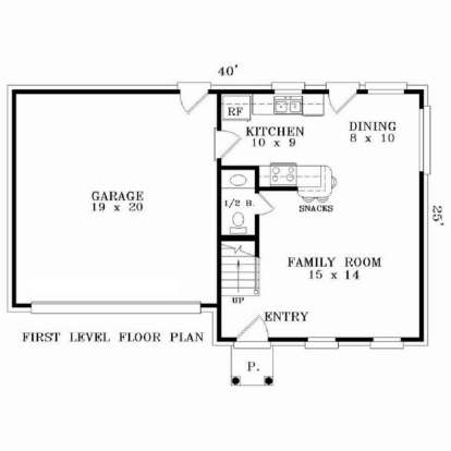 Floorplan 1 for House Plan #053-02273