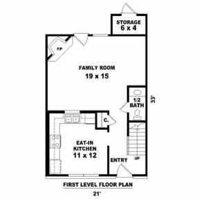 Floorplan 1 for House Plan #053-02274