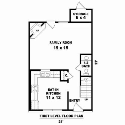 Floorplan 1 for House Plan #053-02274