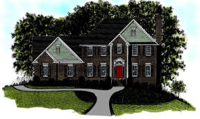 Traditional House Plan #036-00082 Elevation Photo