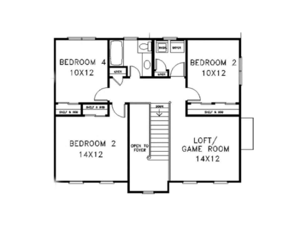 Second Floor for House Plan #036-00082