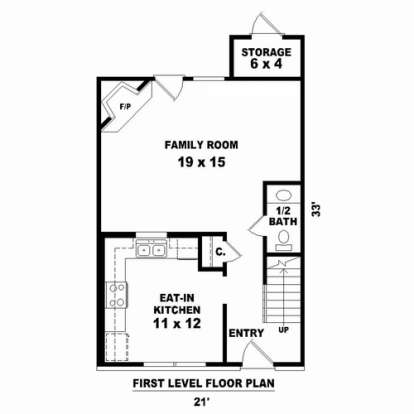 Floorplan 1 for House Plan #053-02275