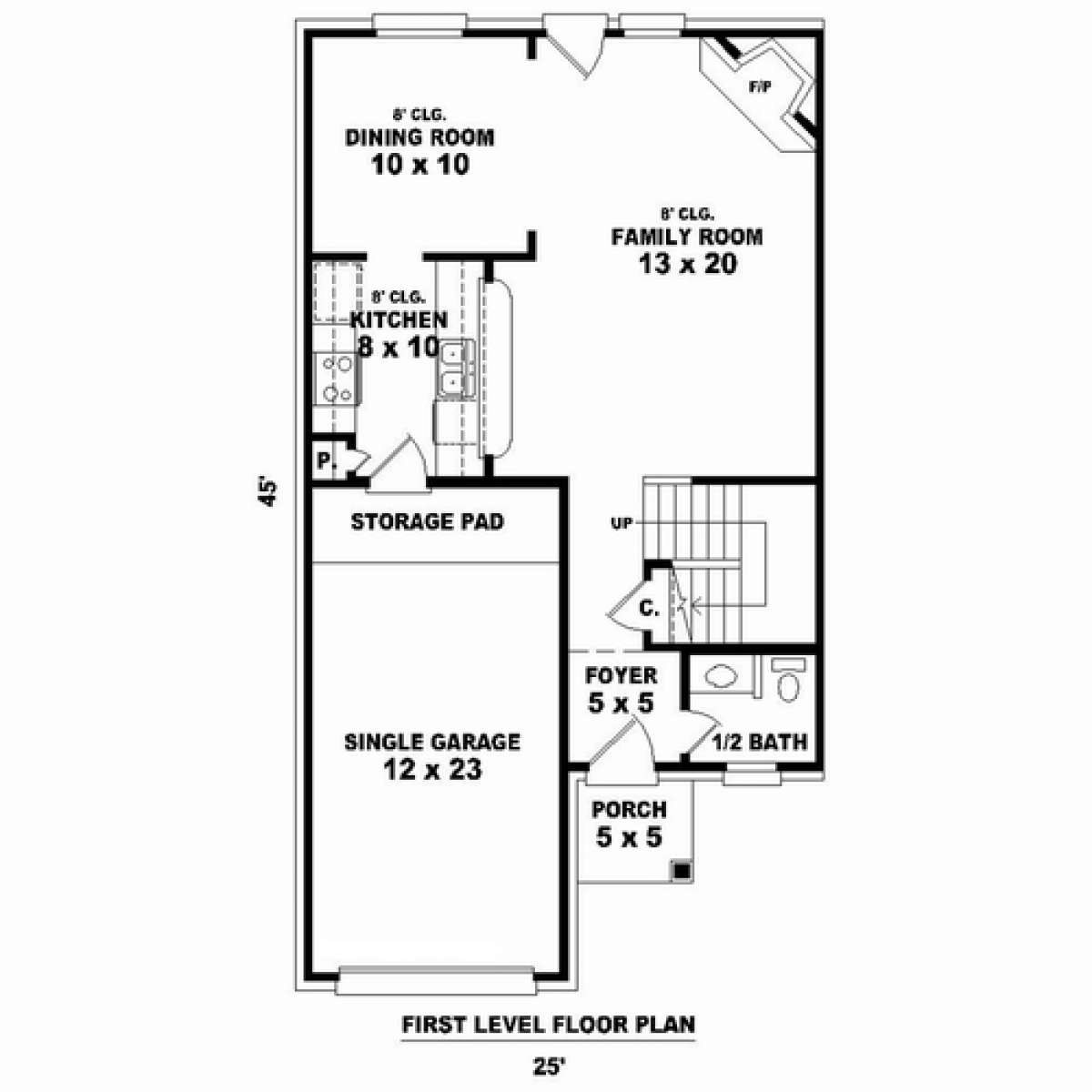 Floorplan 1 for House Plan #053-02277