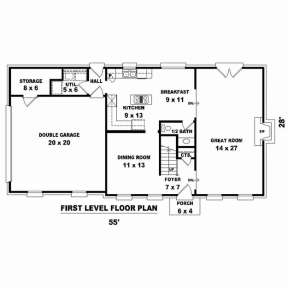 Floorplan 1 for House Plan #053-02279