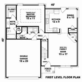Floorplan 1 for House Plan #053-02281