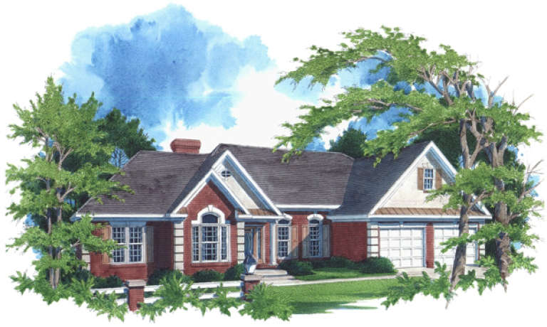 Traditional House Plan #036-00083 Elevation Photo