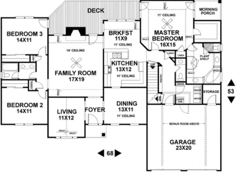 House Plan House Plan #1059 Drawing 1
