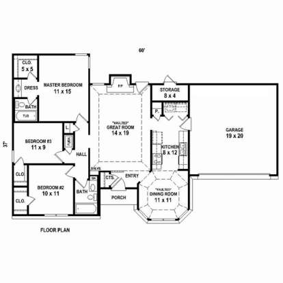 Floorplan1 for House Plan #053-02292