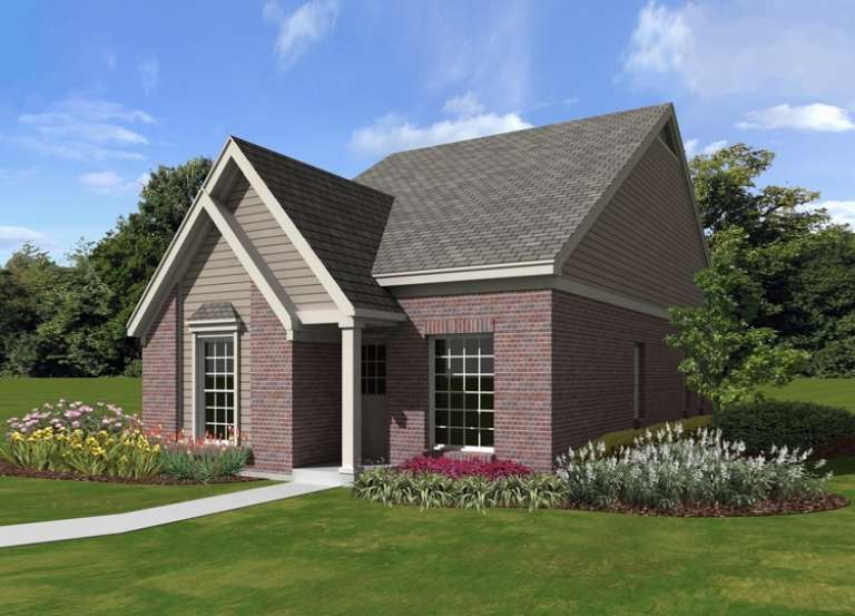 Narrow Lot House Plan #053-02294 Elevation Photo