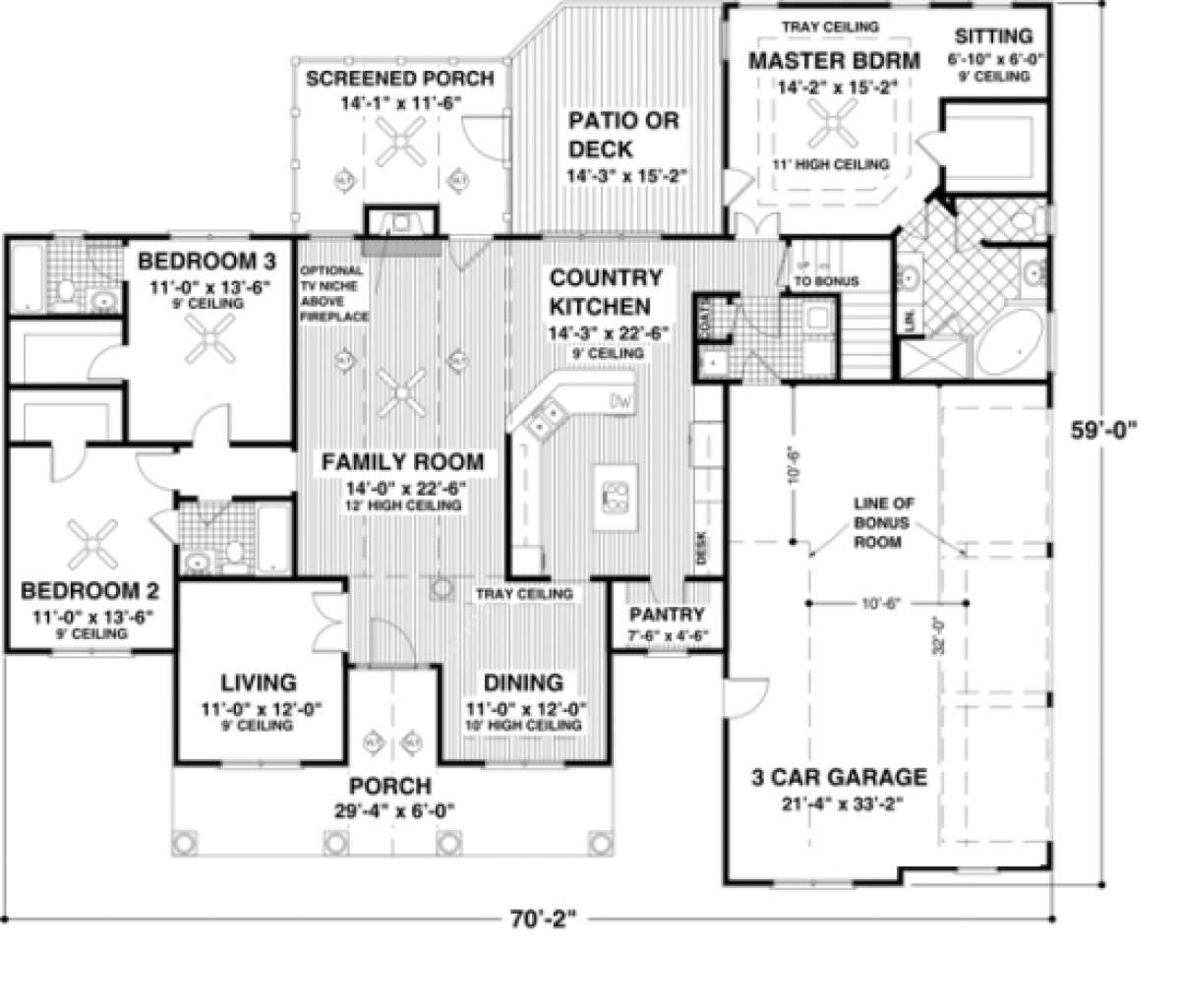 Floorplan for House Plan #036-00084