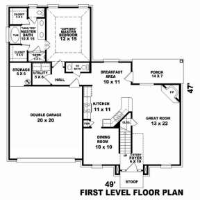 Floorplan 1 for House Plan #053-02298