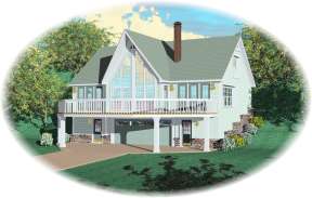 Country House Plan #053-02302 Elevation Photo