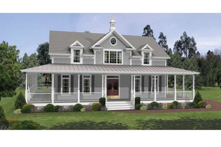 Country House Plan #036-00085 Elevation Photo