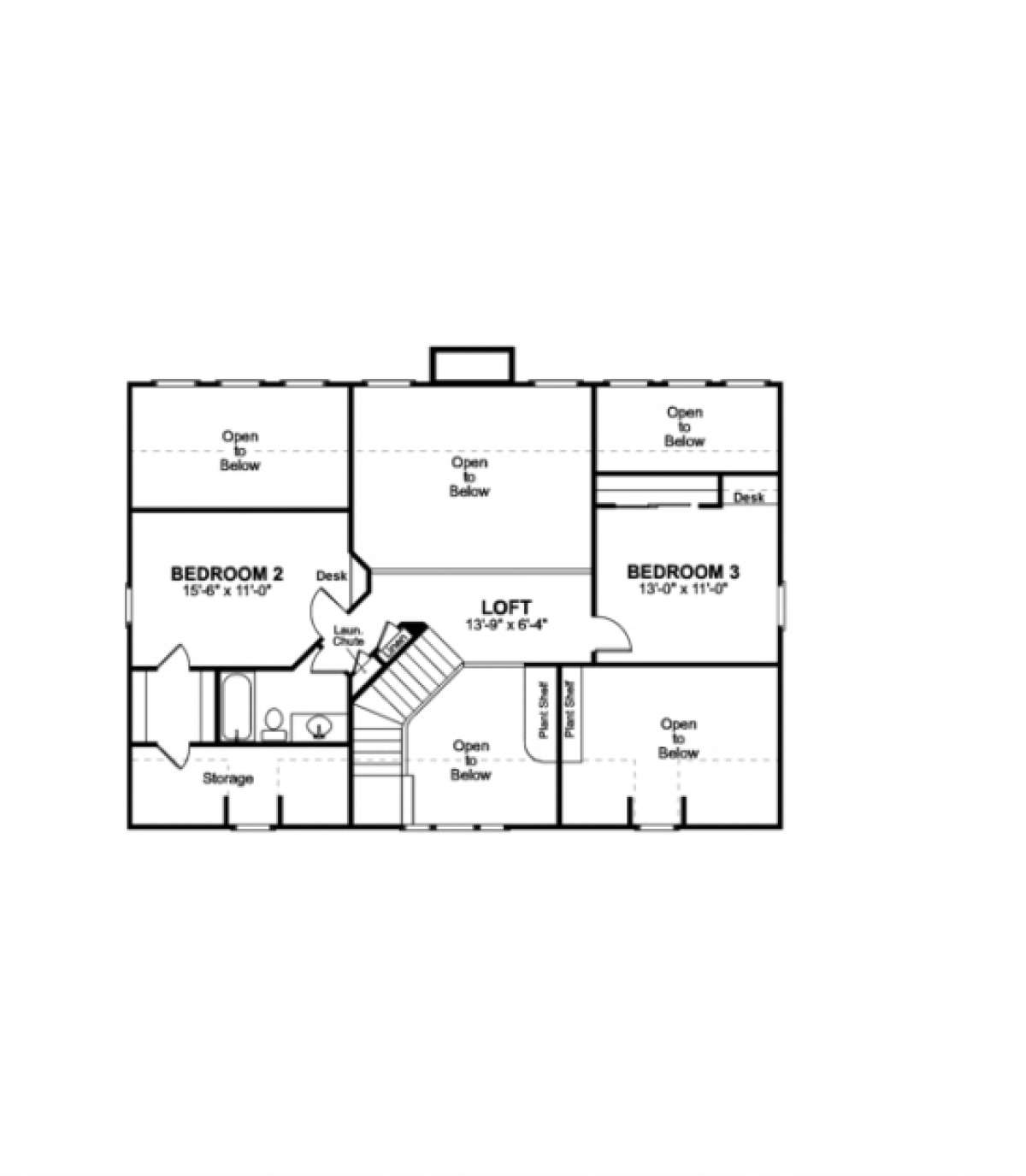 Second Floor for House Plan #036-00085