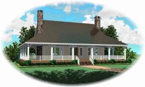 Country House Plan #053-02306 Elevation Photo