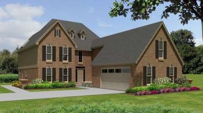 French Country House Plan #053-02309 Elevation Photo