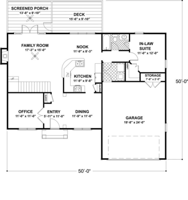 House Plan House Plan #1062 Drawing 1