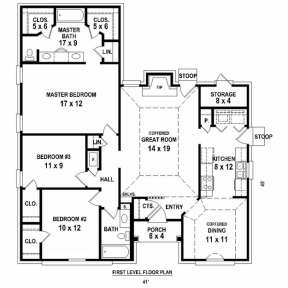 Floorplan 1 for House Plan #053-02317