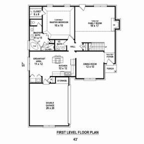 Floorplan 1 for House Plan #053-02318