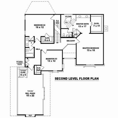 Floorplan 2 for House Plan #053-02319