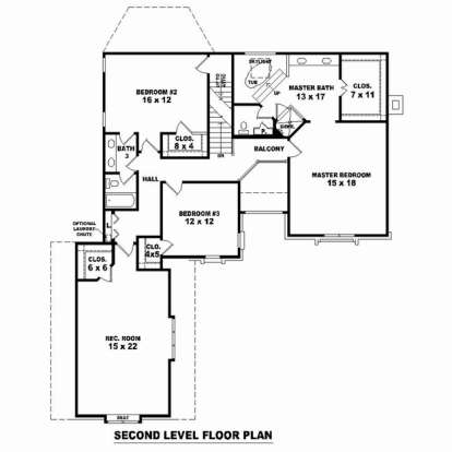Floorplan 2 for House Plan #053-02320