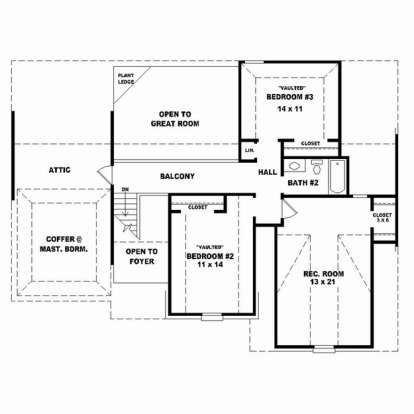 Floorplan 2 for House Plan #053-02322