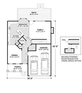 First Floor for House Plan #036-00087