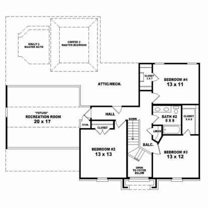Floorplan 2 for House Plan #053-02327