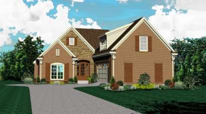 French Country House Plan #053-02328 Elevation Photo