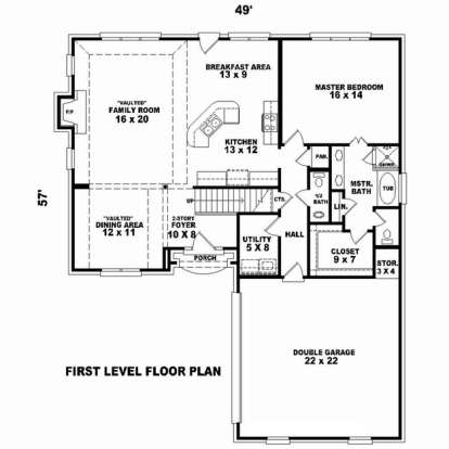 Floorplan 1 for House Plan #053-02328