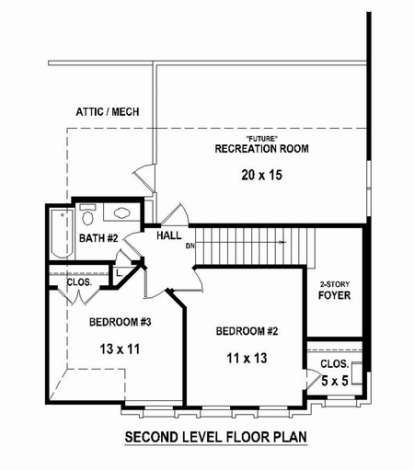 Floorplan 2 for House Plan #053-02329