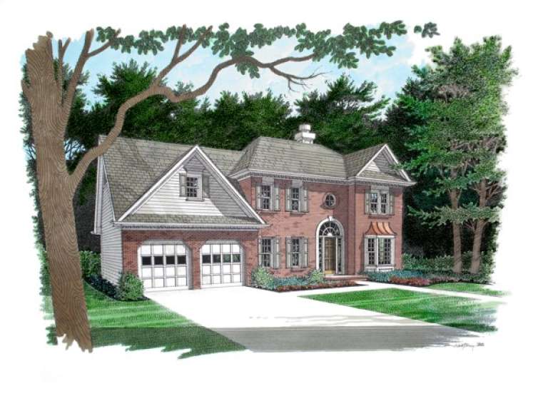 Traditional House Plan #036-00088 Elevation Photo
