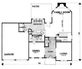 First Floor for House Plan #036-00088