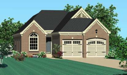 French Country House Plan #053-02335 Elevation Photo