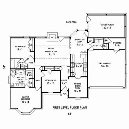 Floorplan1 for House Plan #053-02337